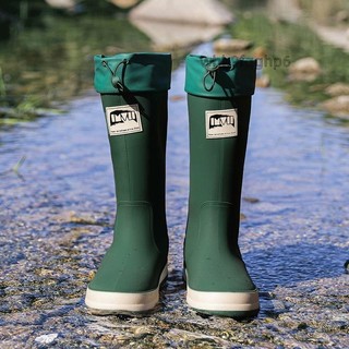 臺灣出貨💯‹高筒水鞋›束口時尚雨靴戶外登山 雨鞋 防滑防水膠鞋輕便高筒潮流百搭情侶 水鞋/低價