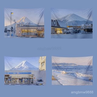 【富士山下】風景背景布 ins風 臥室裝飾 牆布 房間佈置 宿舍佈置 掛布 直播布 房間掛布 裝飾掛布 房間裝飾 背景布