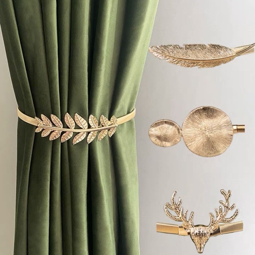 窗簾繩綁帶輕奢高檔金屬扣環窗簾 裝飾 束繩 窗簾綁帶 束繩 12創意扣綁飾北歐高端紮束帶2026年新款ins風韓國 綁帶