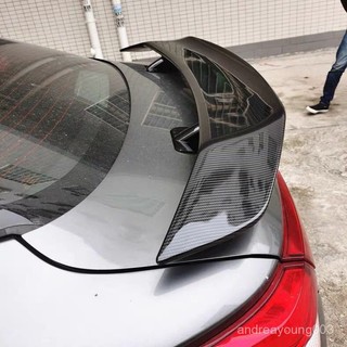 汽車通用尾翼 戰鬥尾翼 轎車尾翼 免打孔尾翼 汽車通用尾翼改裝烤漆運動尾翼免打孔跑車翼三廂車飛機尾翼擾流闆