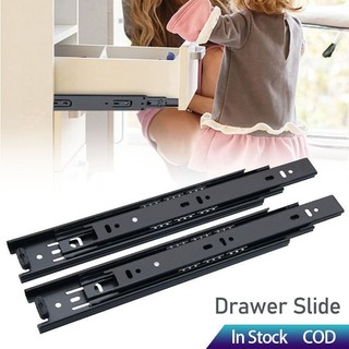 1 Pair 45cm 10/14inch Full Extension Drawer Slides Rails Bal