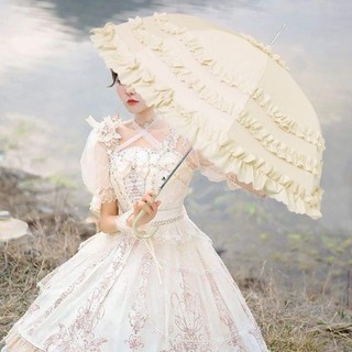 欣儀 洛麗塔太陽傘lolita公主風複古遮陽花邊蕾絲防曬傘 Cosplay洋傘女