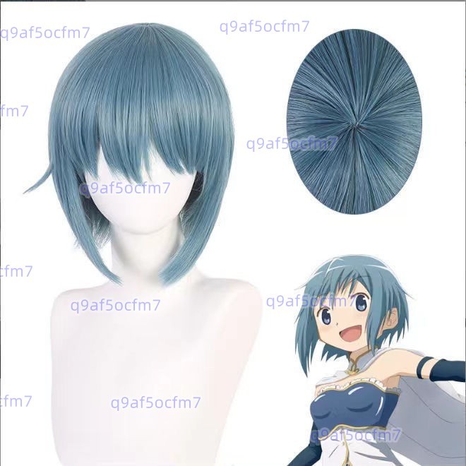 8.14假發cos魔法美樹少女小圓美樹沙耶香頭皮沙耶加淺藍色短發造型D＆K優選百貨生活館