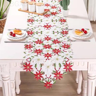 Table Runner Embroidered Christmas Dining Table Centerpiece