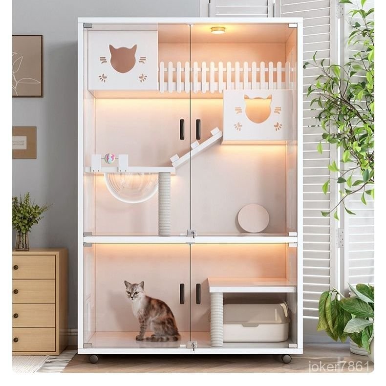 ✨免運 貓咪超愛 貓別墅貓籠子家用貓屋貓窩貓城堡貓捨貓櫃貓咪房子超大型自由空間 4HMH