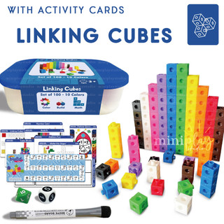 Linking Cubes Math STEM Educational Montessori Toy Building