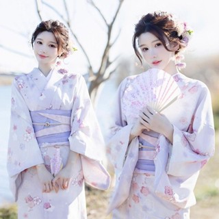 桃園出貨2025新款個人寫真粉色甜美日係旅拍櫻花少女改良和服藝術攝影服裝