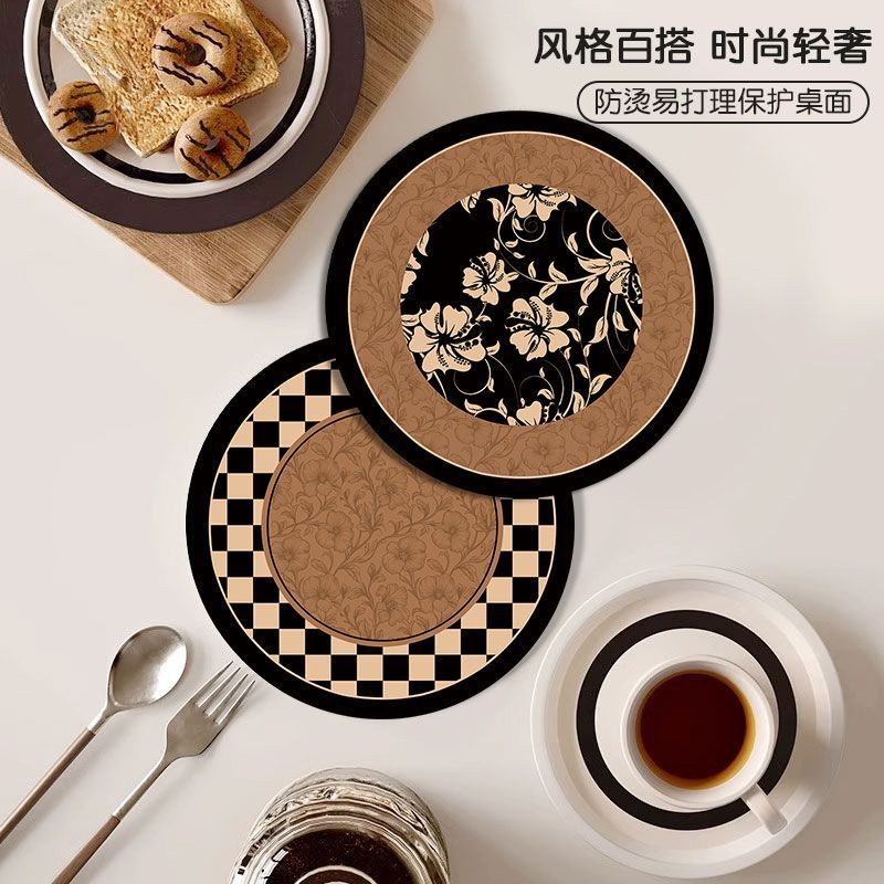 ⭐熱賣⭐防燙隔熱墊耐高溫隔熱墊餐盤墊熱水壺咖啡杯餐桌墊吸水速幹杯墊子質感餐墊ins風隔熱墊湯鍋墊