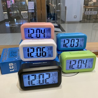 LED Digital Snooze Electronic Alarm Clock Backlight Time Cal