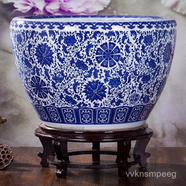 特大荷花缸 • 金魚缸 養魚缸陶瓷金魚缸種專用烏龜缸家用庭院水缸室外荷花缸