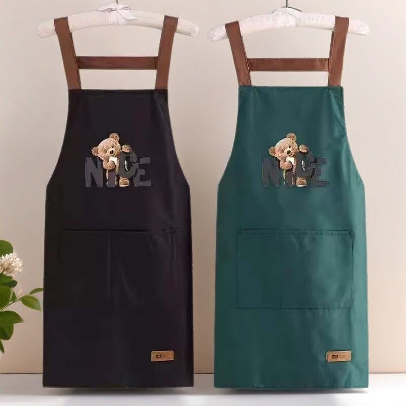 圍裙🎀厨房用品🎉新款上市家用廚房圍裙女防水防油網紅做飯工作服可愛護衣大人男士餐飲專用小伶推荐🎁