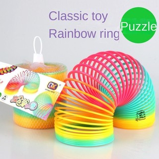 Rainbow Magic Spring, Colorful Rainbow Neon Plastic Spring T