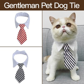 Gentleman Pet Dog Tie Stripe Cat Bow Tie Puppy Necktie For S