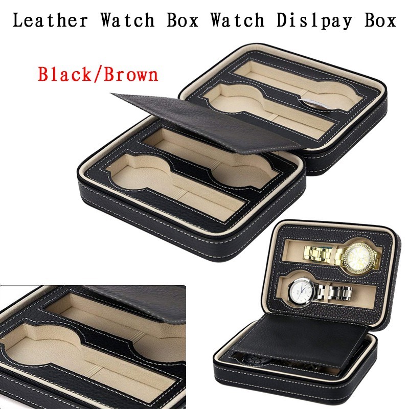 2/4/8 Slot PU Leather Watch Box Watch Dislpay Box Exquisite