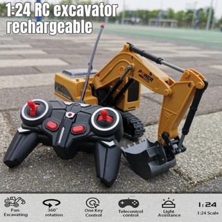 1:24 Remote control excavator toy Engineering Car Dump Metal