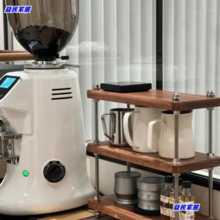 臺灣免運.實木置物架 中古風架子 咖啡館酒吧杯架 桌上置物收納架 廚房架子辦公桌隔層架 工位桌面收納小書架茶杯架Jale