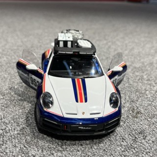 【模擬模型】比美高1:24保時捷911Dakar汽車模型模擬合金車模跑車玩具禮物收藏模型 模型車 跑車模型