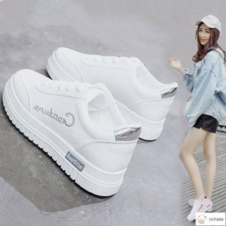 十一💕韓版休閒鞋 板鞋子女2024春秋新款百搭爆款潮流厚底休閑學生運動ins白板鞋女