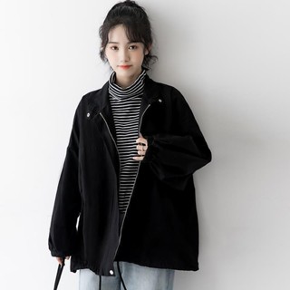 【Sweet Oversize】2024新款春秋外套女工裝百搭韓版寬鬆BF港風棒球服學生原宿ins潮