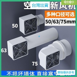 臺灣熱銷*廠家空調孔新風機排風扇免開孔遙控細管道用通風換氣煙味引風機小-宜小欣精品優選