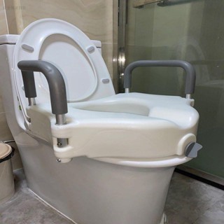 馬桶增高器 / 有扶手 / 高度可調整 (馬桶 加高器 增高) 馬桶增高器加高墊老人髖骨關節置換手術後病人座便帶扶手墊高