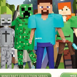 🎁我的世界兒童cos服史蒂夫舞臺遊戲表演服minecraft萬聖節新款服裝