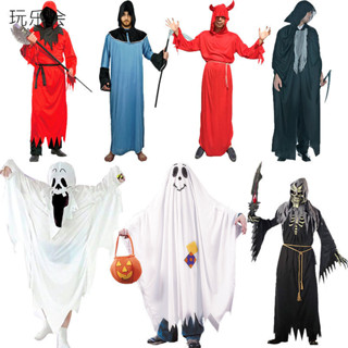 免運🔥臺灣出貨 萬聖節成人服裝COS恐怖火燄披風衣服