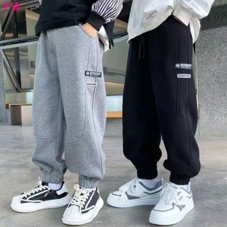 🍓兒童套裝🍓秋季新款男大童褲子兒童長褲男童褲子中大童春秋冬季刷毛運動褲2023新款棉褲爆款寬鬆休閒長褲