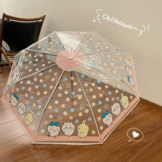 雨傘 陽傘 摺疊傘🎀 日系高顏值chiikawa卡通雨傘全自動加厚可愛透明折疊傘學生