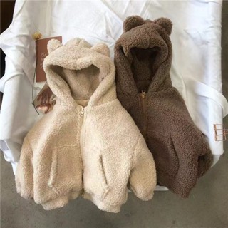 石頭剪刀佈🎀寶貝外套秋冬新款男女童中小童羊羔毛加絨加厚保暖洋氣時髦潮