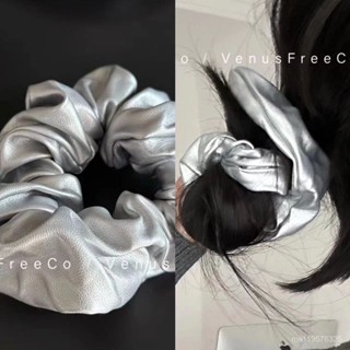 ALICE's CHOice 4色Jennie芭蕾銀秋冬皮質大腸大號髮圈黑色棕咖啡卡其灰白韓國ins LMJR