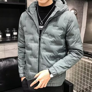 冬季新款棉服男 ins潮牌 保暖防寒 輕薄 冬裝 棉襖 大碼 休閒 短款 連帽 棉衣外套 （YD669）【壹號站】