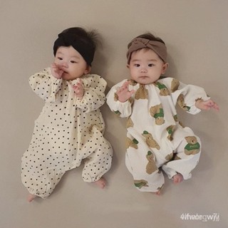 小象春秋款韓版寶寶衣服 嬰兒衣服 嬰兒爬服 兒童包屁衣 嬰兒長袖連體衣 新生兒衣服 連體衣 寶寶長褲包屁衣長袖爬服
