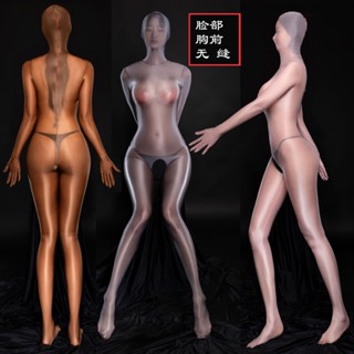 【臺灣出貨】【保密發貨】加肥SM情趣內衣女騷油光油亮絲滑性感透明全包包頭緊身連體衣bdsm情趣調敎內衣成人專區