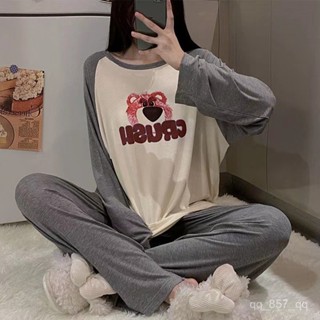 臺灣出貨 長袖睡衣 秋冬季睡衣 新款睡衣 薄款睡衣 睡衣套裝 可愛睡衣 韓國睡衣 可外穿 睡衣 睡衣女 家居服 居家服