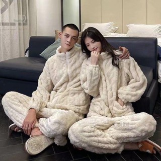 樂淘◆新款衝量法蘭絨睡衣 睡衣套裝男韓版情侶睡衣秋冬季珊瑚絨學生可愛加厚保暖法蘭絨男女家居服套裝