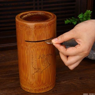 桃園出貨💯 撲滿 存錢筒 兒童禮物 存錢 天然竹子大號實木防摔零錢罐硬幣存錢罐工藝品擺件存錢罐