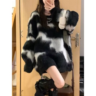 【FROCK】毛衣上衣 日係複古毛絨絨套頭毛衣打底衫寬鬆針織衫上衣 長袖上衣 寬鬆上衣 毛衣外套 顯瘦上衣 毛衣00