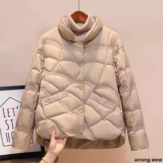 熱銷 外套 短款輕薄羽絨棉服女款小個子2022年冬新款爆款時尚洋氣薄款外套潮