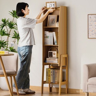 宅配-宅櫃-收納櫃-書櫃-邊櫃-立櫃-家用小書架落地置物架書櫃兒童客廳靠墻雜物櫃簡易臥室多層展示櫃ZJ6