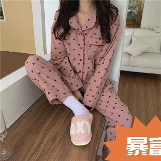 【虧本衝量】冬天睡衣女 舒適寬鬆居家服套裝 休閒可愛睡衣套裝 長袖睡衣