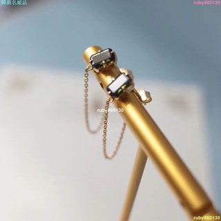 限量販售 樹蔭 日系s925純銀鑲嵌綠碧璽耳環後掛式耳環小巧雅緻經典復古輕首飾品小物 復古耳環 綠色寶石
