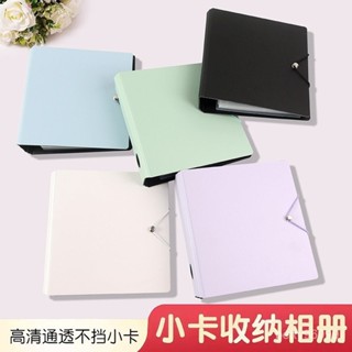臺灣出貨-三寸四宮格簡約A4/A5卡片收納冊25張活頁透明愛豆追星影集小卡冊