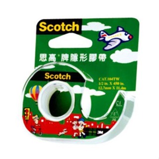 3M Scotch 思高牌 104-TW 隱形膠帶(附臺) 1/2吋(12.7mm*11.4M)【金玉堂文具】