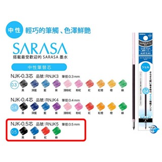 【買4芯送1筆管】 ZEBRA 斑馬 Prefill RNJK5 0.5 變芯 中性筆芯 【金玉堂文具】