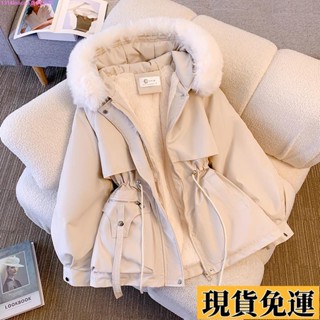 雅軒🎆限時低價+免運🎆爆款 派克服 女 冬季 2024年新款 顯瘦 羽絨 棉服 時尚 百搭 刷毛 厚 皮毛 一件式 外套