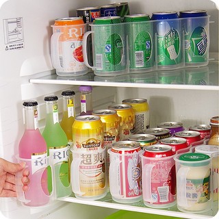 【臺灣發貨】飲料收納架 飲料整理收納架 飲料架 啤酒架 冰箱飲料收納架 鐵罐飲料可樂收納架 可疊加冰箱收納架子