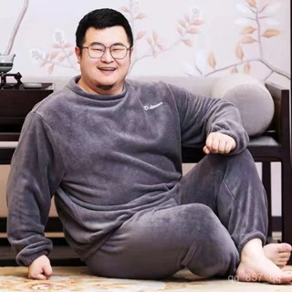 臺灣出貨 男士睡衣 加肥加大秋冬睡衣 法蘭絨加絨胖子家居服 男生睡衣 大碼睡衣 睡衣男 大尺碼睡衣男 冬天睡衣 保暖睡衣