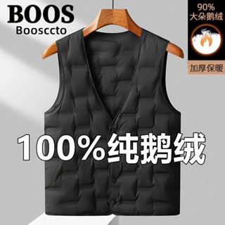 羽絨背心 🎽鵝絨服馬甲2024新款男士秋冬季90白鵝絨羽絨背心保暖內搭無袖馬夾 背心外套 冬天背心 輕羽絨背心 鴨絨背