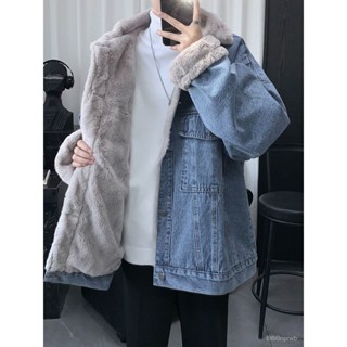 桃園有貨-限時下殺新款加厚加絨牛仔外男款冬季翻領保暖防寒休閒夾剋保暖棉服衣服 DTX5